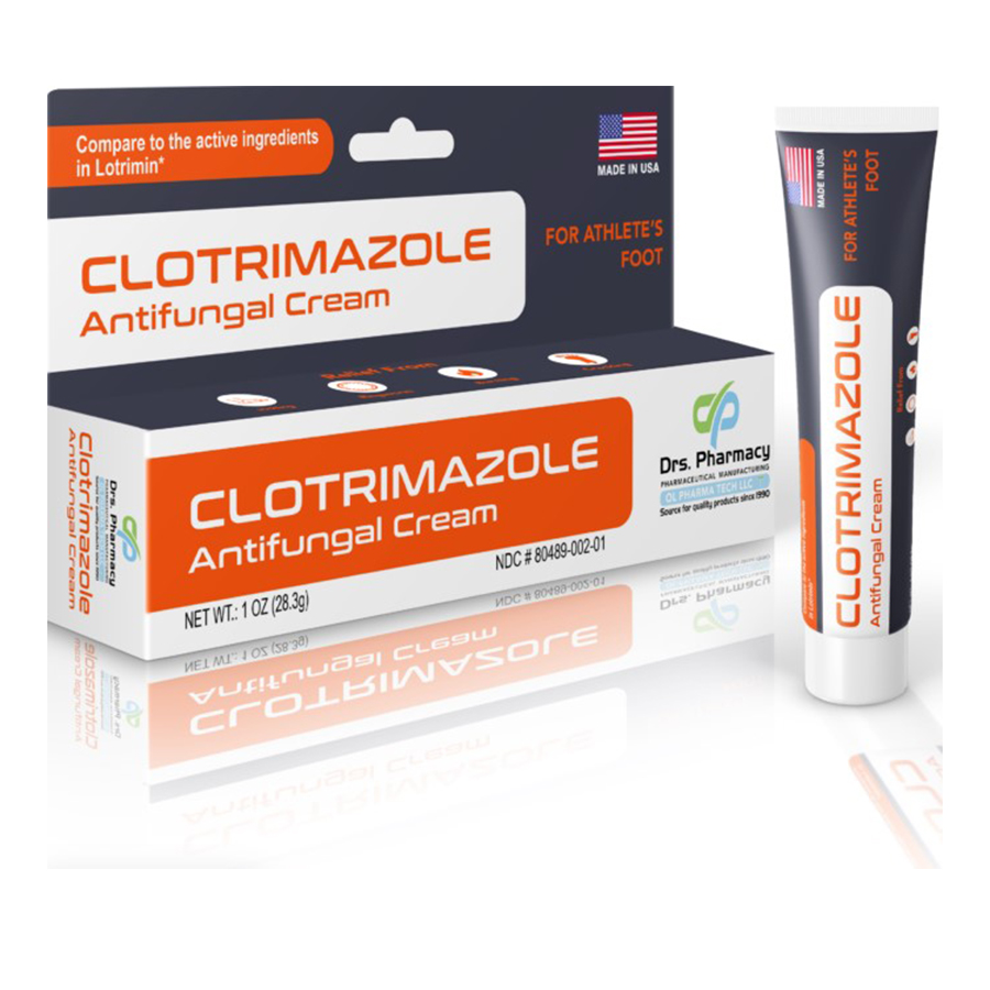 DRS. PHARMACY CLOTRIMAZOLE ATHLETES FOOT 1 OZ