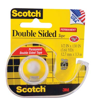 3M DOUBLE SIDE TAPE 1/2 X 250 IN