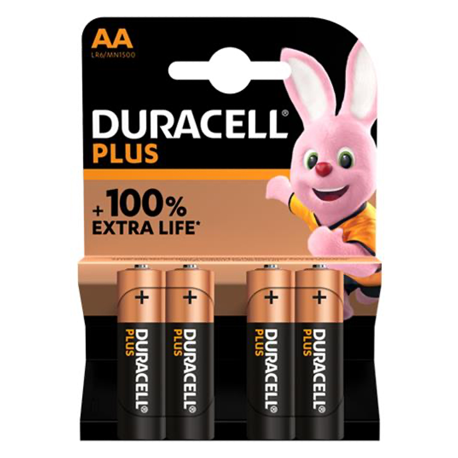 DURACELL BATTERIES AA 4 PK PLUS