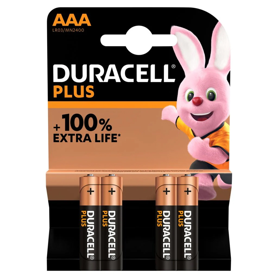 DURACELL BATTERIES AAA 4 PK PLUS