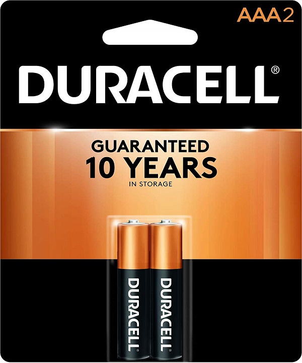 DURACELL BATTERIES AAA2 COPPERTOP