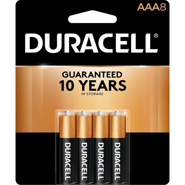 DURACELL BATTERIES AAA8 COPPERTOP