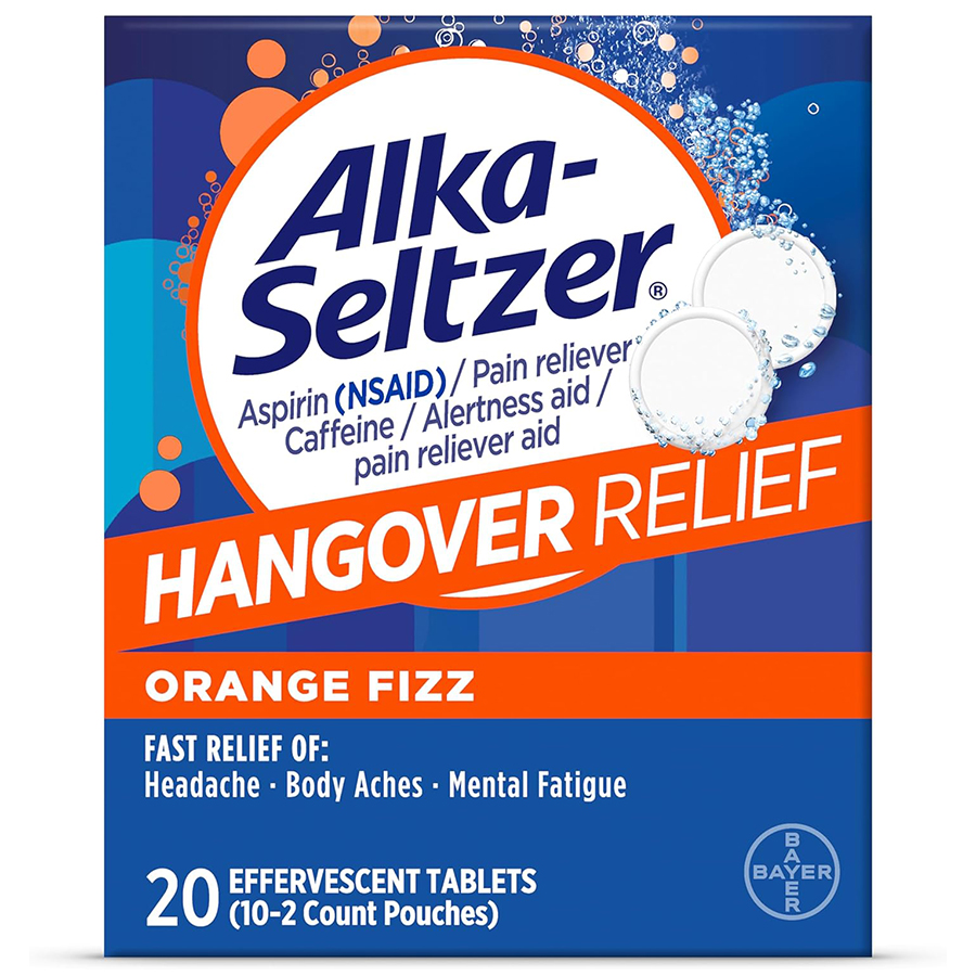 ALKA SELTZER HANGOVER RELIEF 20 CT ORANGE FIZZ
