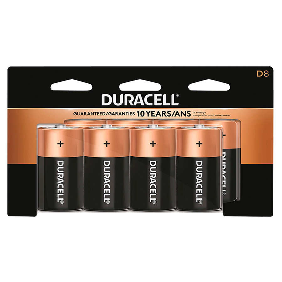 DURACELL BATTERIES D8 COPPERTOP