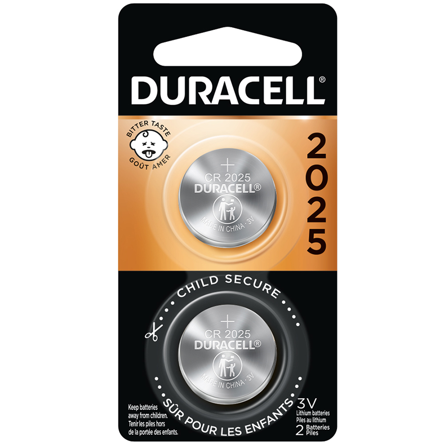 DURACELL LITHIUM BATTERY 3 V 2 PK #2025 COIN