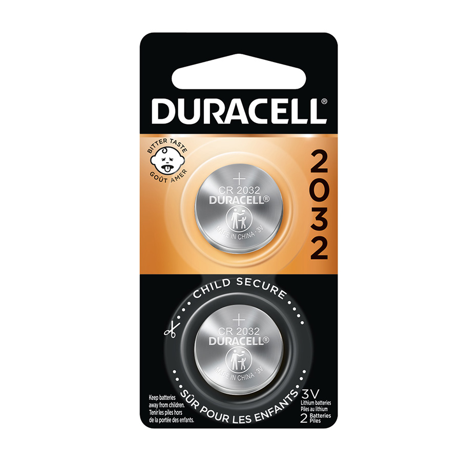 DURACELL LITHIUM BATTERY 3 V 2 PK SBCD #2032 COIN