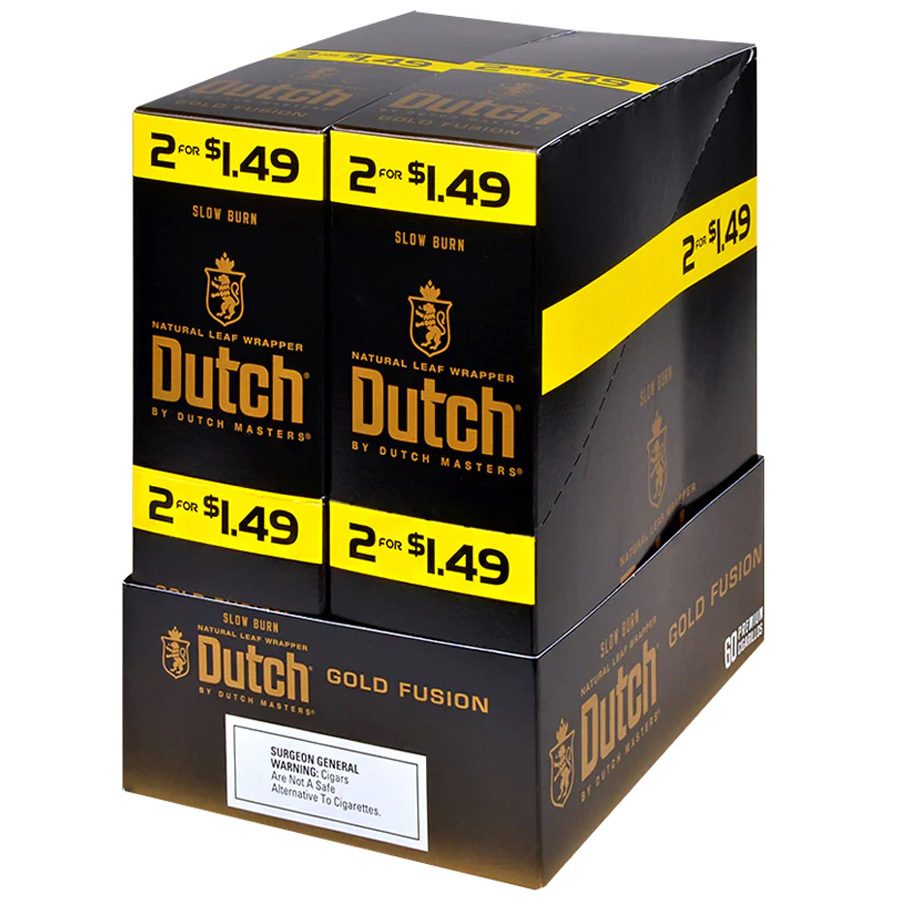 DUTCH MASTER CIGARS 1. 49 2 CT GOLD FUSION