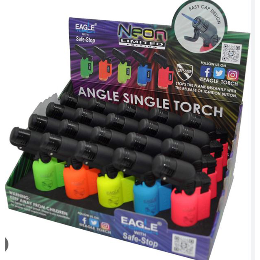 EAGLE TORCH LIGHTER 1 CT ANGLE NEON (PT 116 BN)