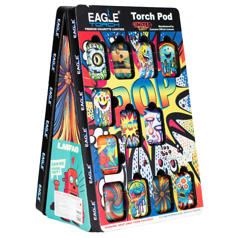 EAGLE TORCH LIGHTER 1 CT ASSORTED DESIGNES DISPLAY (PT1191CE)