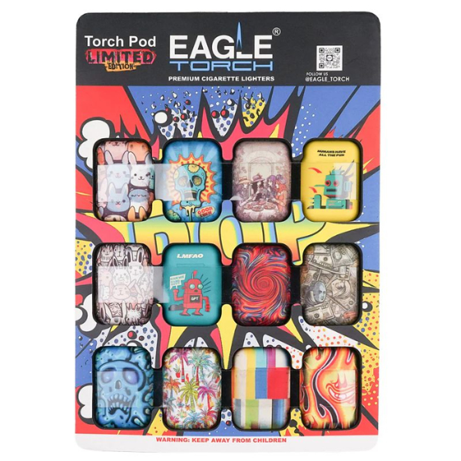 EAGLE TORCH LIGHTER 1 CT ASSORTED DESIGNES DISPLAY (PT191CS)
