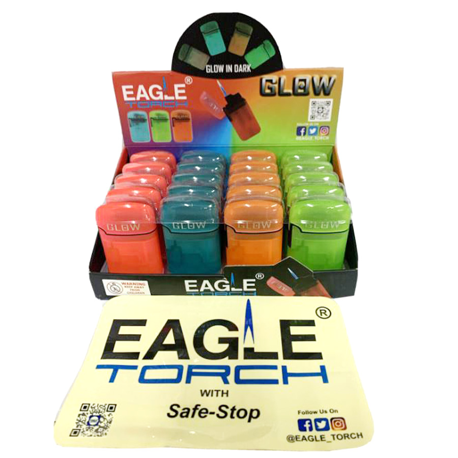 EAGLE TORCH LIGHTER 1 CT GLOW (PT113GD)