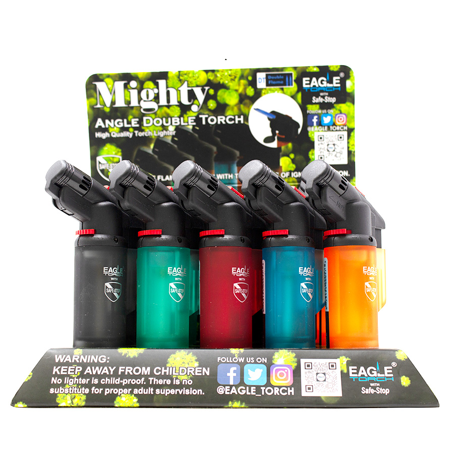 EAGLE TORCH LIGHTER 1 CT MIGHTY DOUBLE ANGLE TORCH (PT158D)