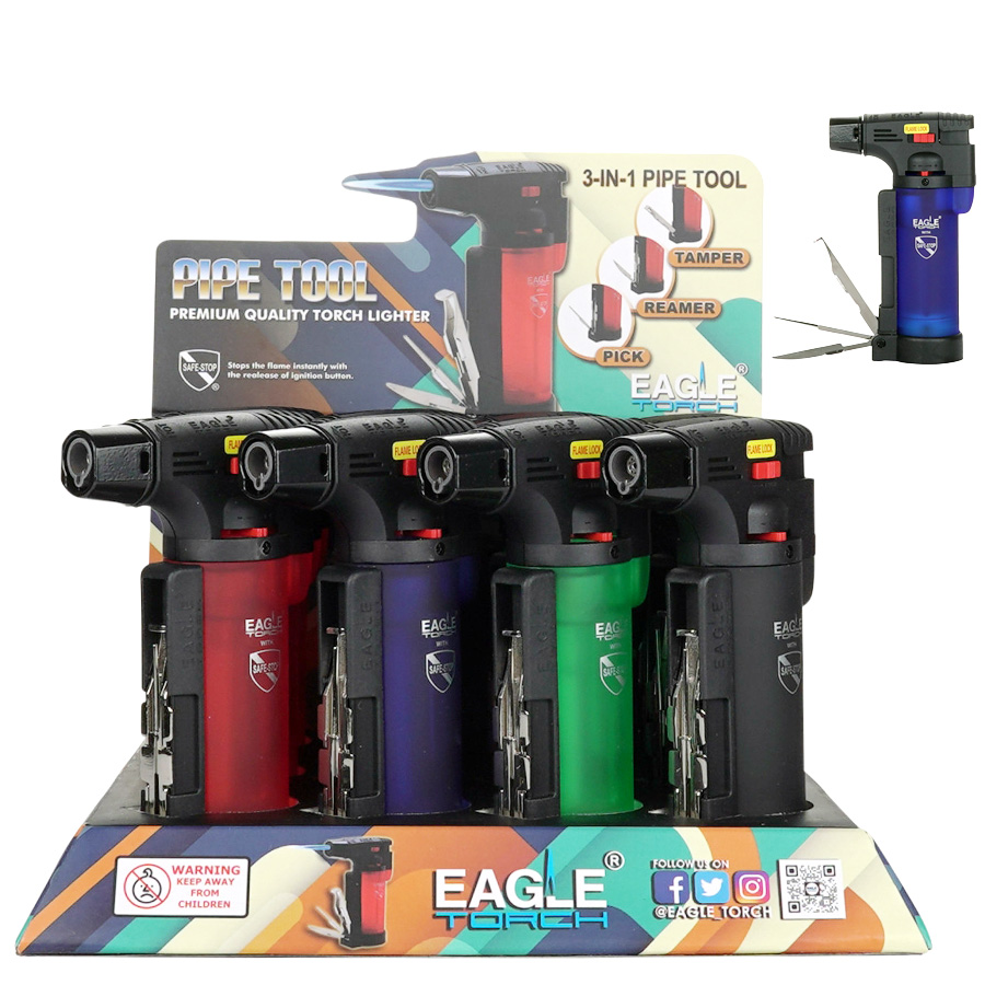 EAGLE TORCH LIGHTERS 4 IN 1 CT PIPE TOOL SIDE (PT 101 PT)