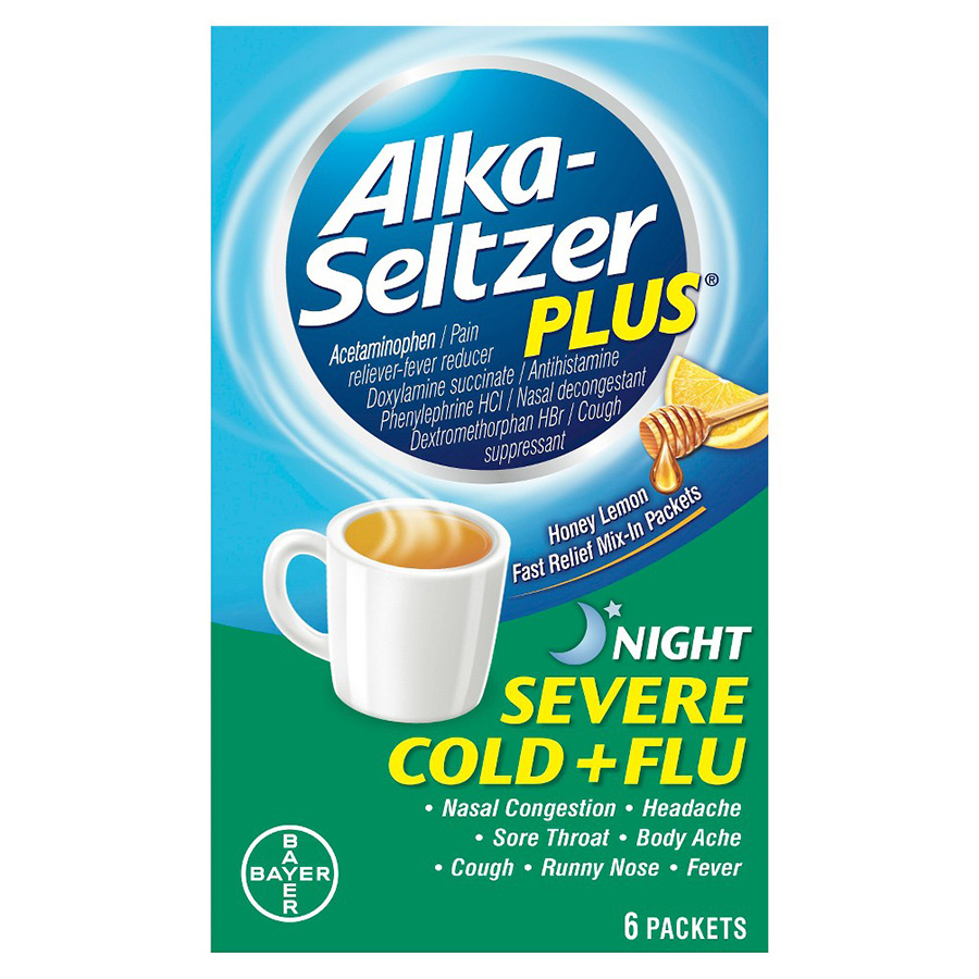 ALKA SELTZER PLUS COLD & FLU 6 CT COLD & FLU NIGHTTIME