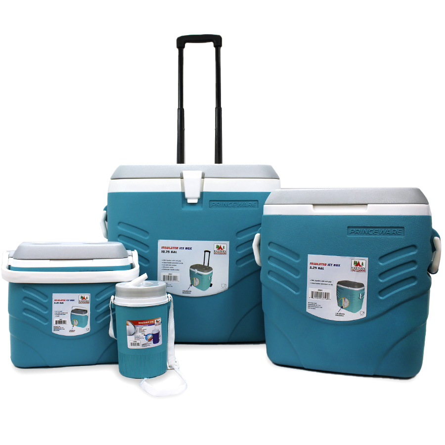 EASTERN OUTDOOR ICE BOX COOLER 4 CT SET INSULATED