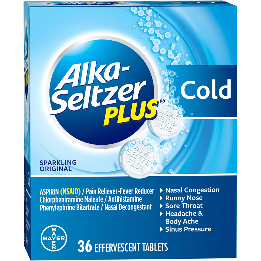 ALKA SELTZER PLUS ORIGINAL 2 CT TABLET DISPENSER