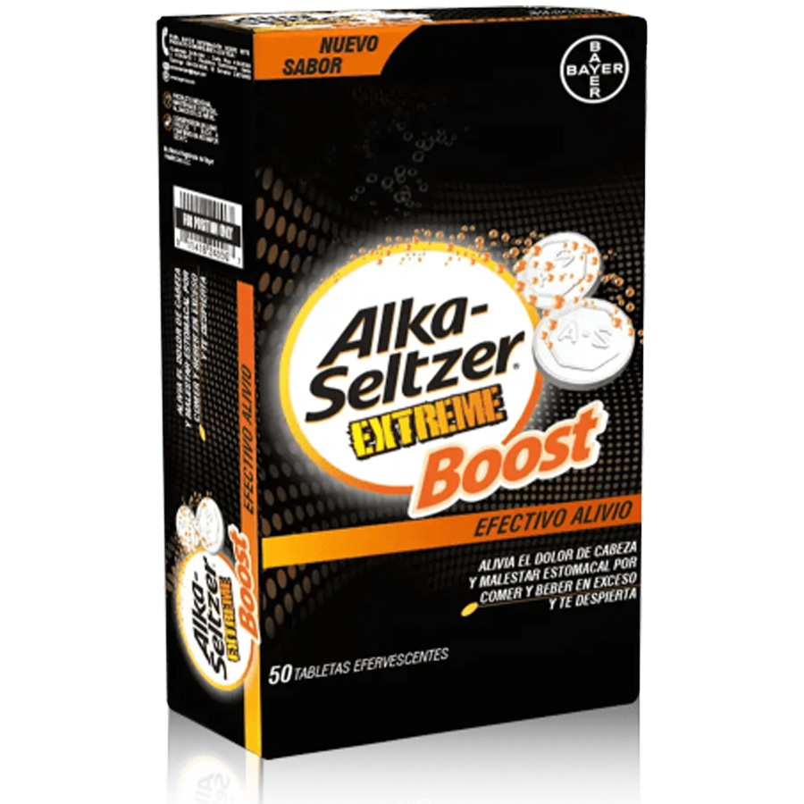ALKA SELTZER STOMACH RELIEVE BOOST / CAFFINE 50 CT