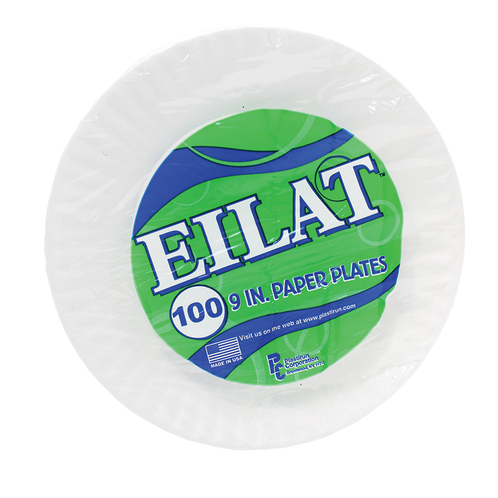 EILAT PAPER PLATE 9 IN 100 CT