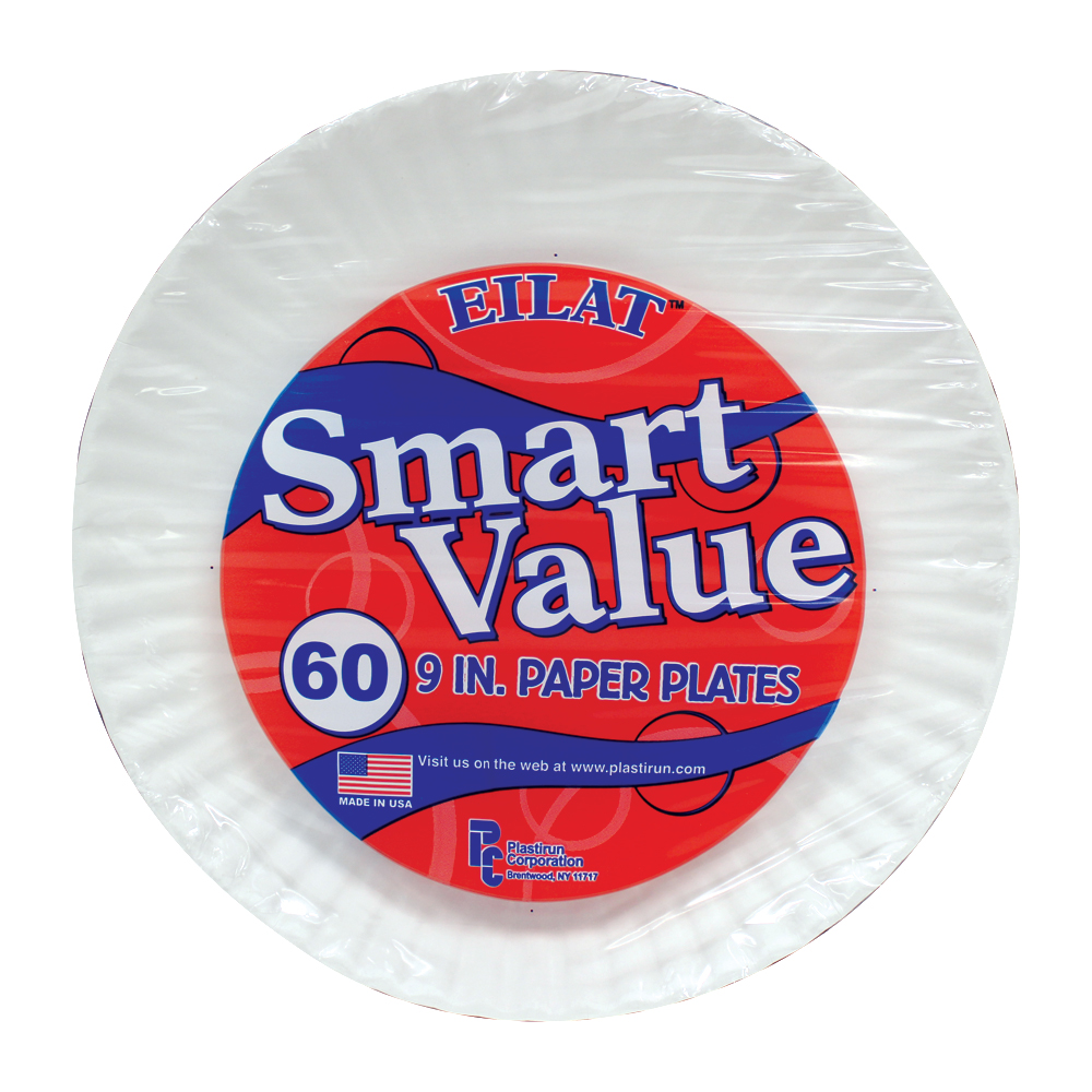 EILAT PAPER PLATE 9 IN 60 CT MICROWAVE SAFE