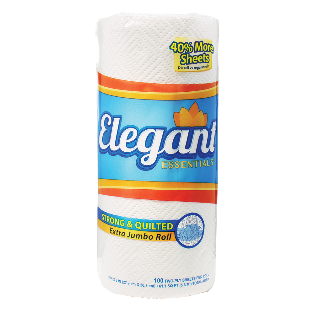 ELEGANT PAPER TOWEL 11 X 8 IN 100 CT 2 PLY