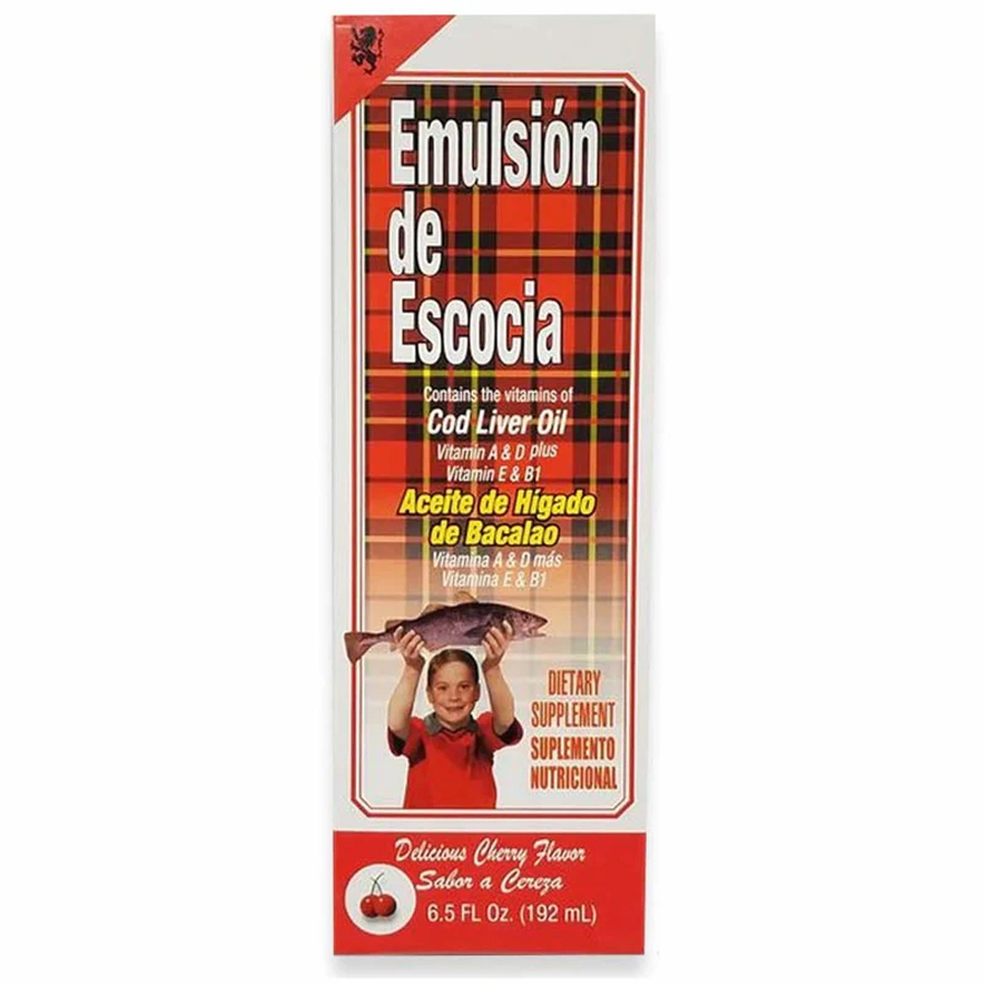 EMULSION VITAMIN A&D + E&B1 COD LIVER OIL 6.5 OZ CHERRY