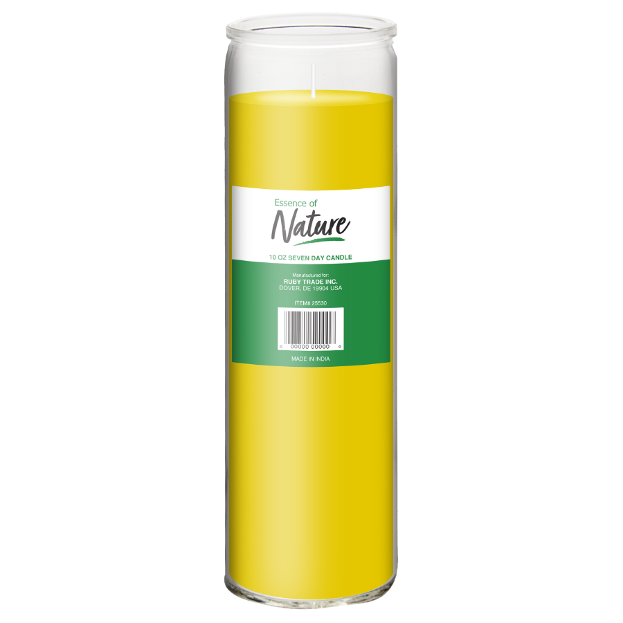 ESSENCE OF NATURE 10 OZ SEVEN DAY CANDLE YELLOW
