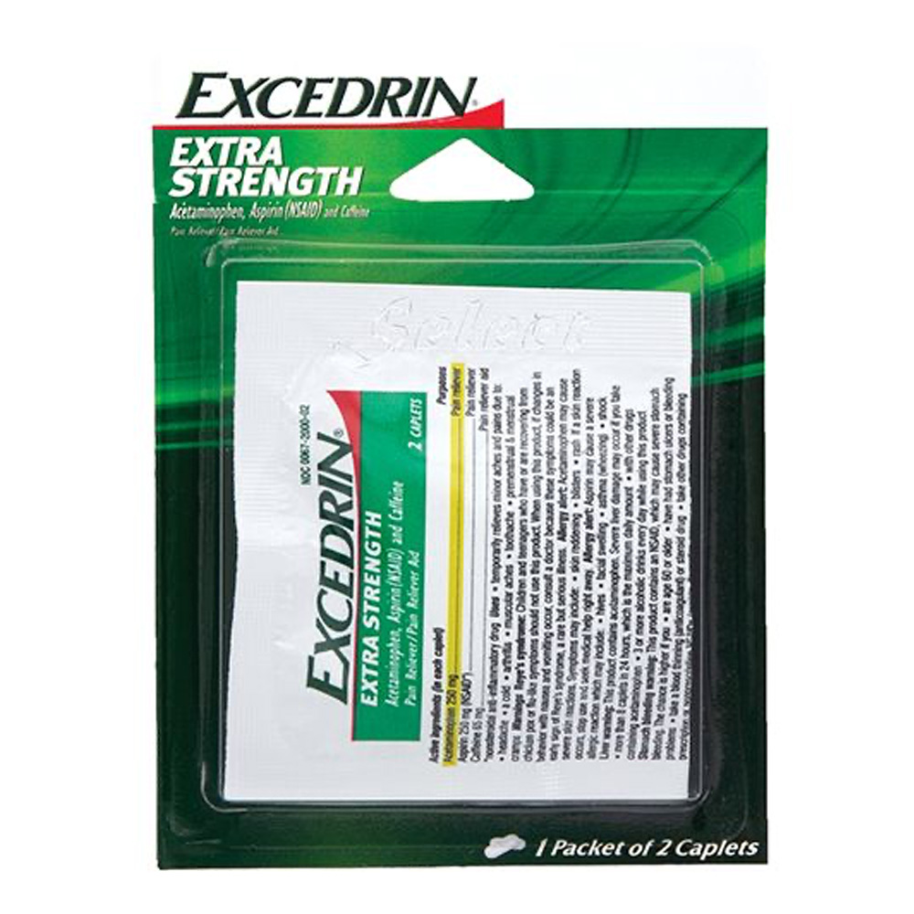 EXCEDRIN CAPLETS 2 CT BLISTER