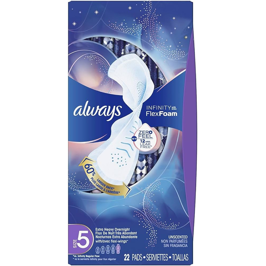 ALWAYS INFINIT PADS 22 CT SIZE 5 FLEXFOAM