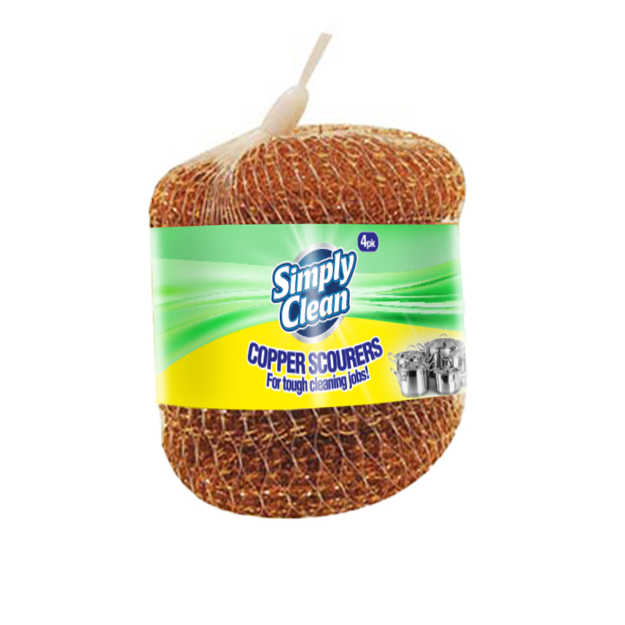 EZDUZZIT COPPER SCOURER 4 CT IN NET BAG