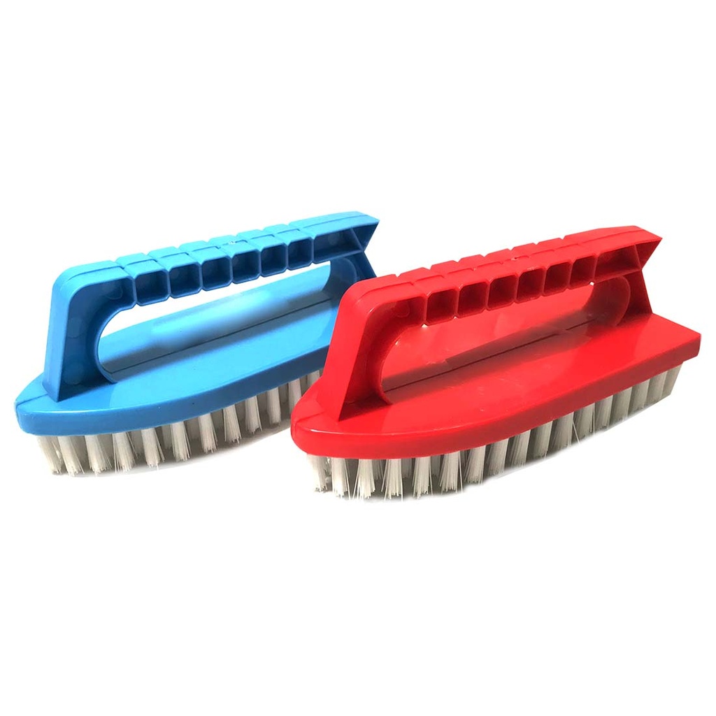 EZDUZZIT SCRUB BRUSH 6 IN WITH HANDLE ASSORTED COLORS