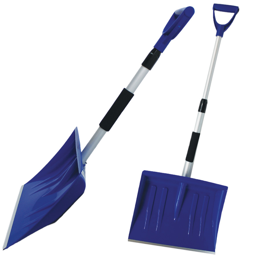 EZDUZZIT SNOW SHOVEL 16 X 13 IN WITH EXTENDABLE HANDLE TO 43 IN