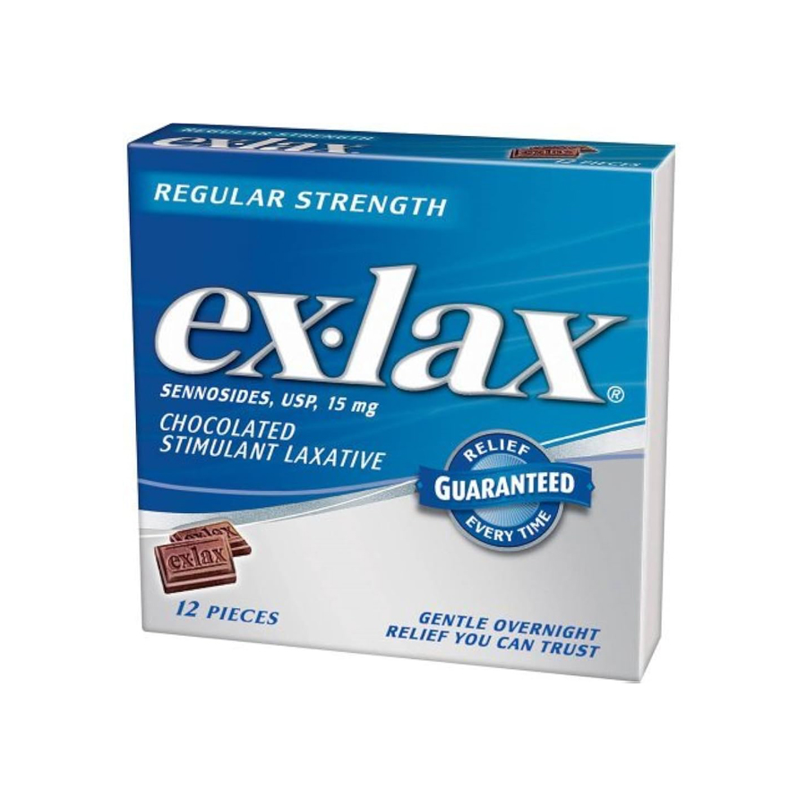 EZ-LAX LAXATIVE CHOCOLATE 15 MG 12 PK REGULAR STRENGTH