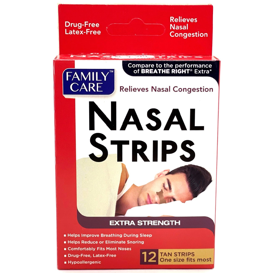 FAMILY CARE NASAL STRIPS 12 CT