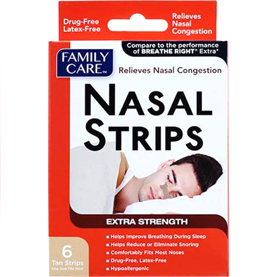 FAMILY CARE NASAL STRIPS 6 CT