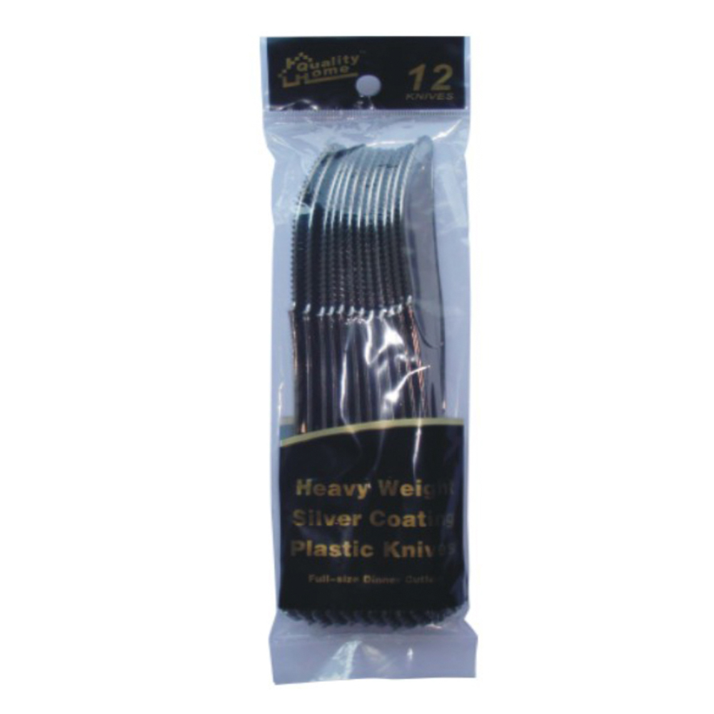 FANCY SILVER CUTLERY 12 CT KNIVES