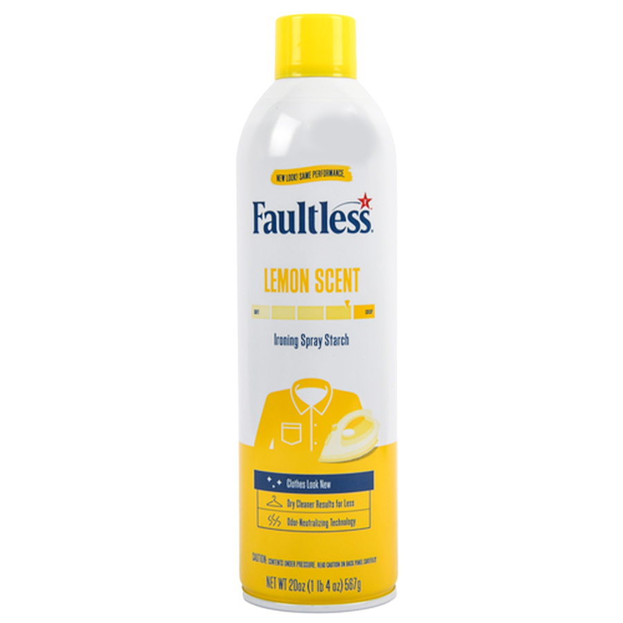 FAULTLESS SPRAY STARCH 20 OZ HVY LEMON