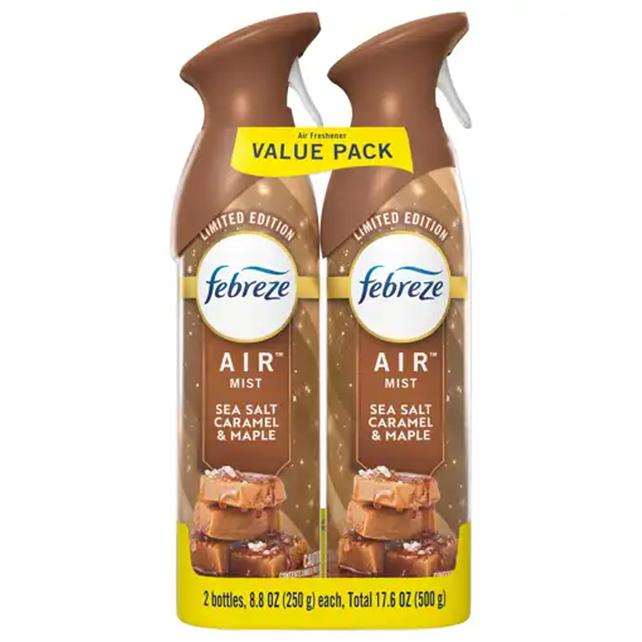 FEBREZE AIR FRESHENER 8.8 OZ 2 PK SEA SALT CARAMEL & MAPLE