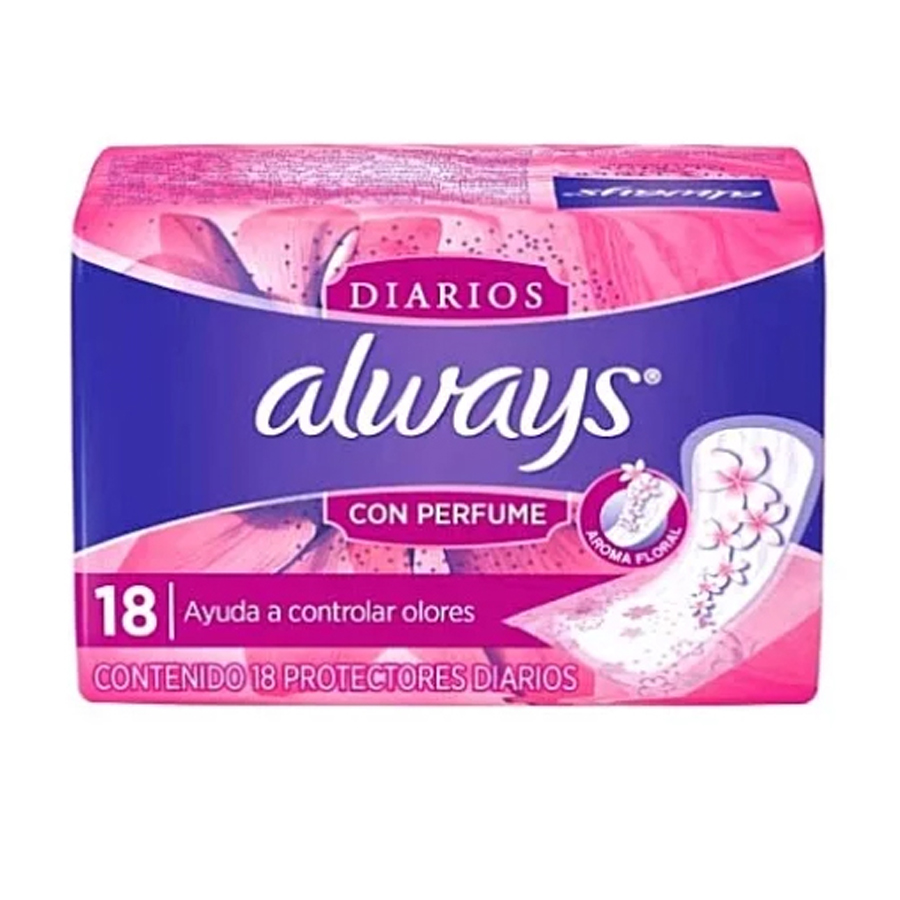 ALWAYS PADS 18 CT DIARIOS CON PERFUME