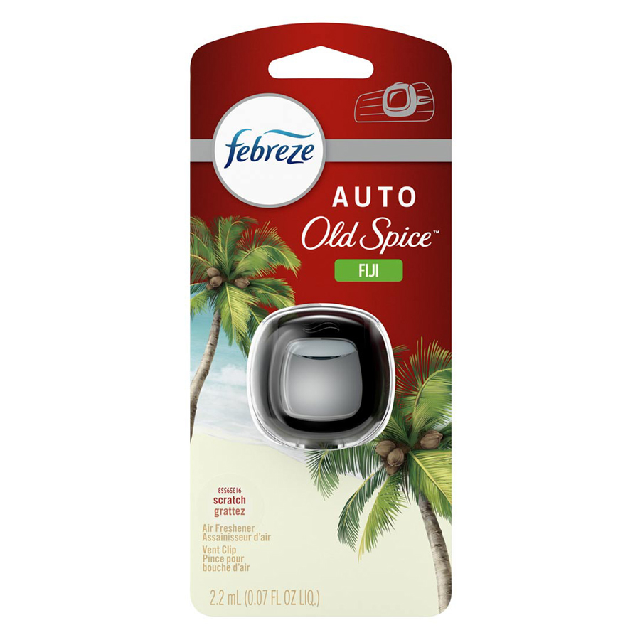 FEBREZE CAR AIR FRESHENER 0.07 OZ VENT CLIP OLD SPICE FIJI