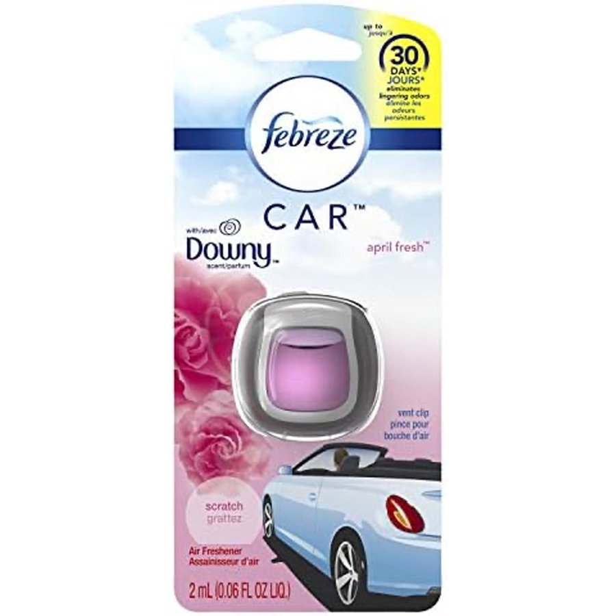 FEBREZE CAR AIR FRESHENER 2 ML VENT CLIP APRIL FRESH