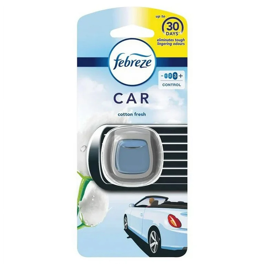 FEBREZE CAR AIR FRESHENER 2 ML VENT CLIP COTTON