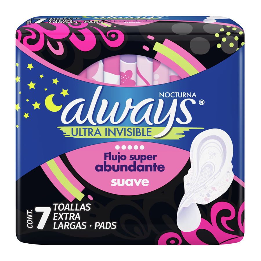 ALWAYS PADS 7 CT ULTRA INVISIBLE SUAVE EXTRA LARGE
