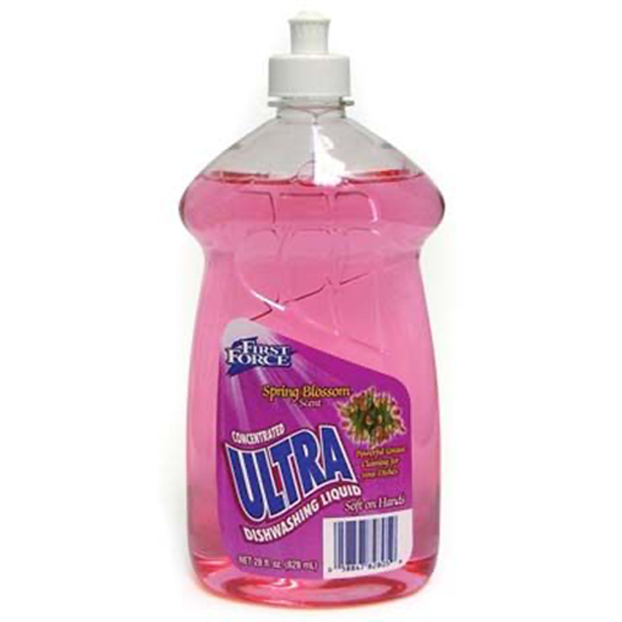 FIRST FORCE DISHWASH LIQUID 28 OZ ULTRA SPRING BLOSSOM