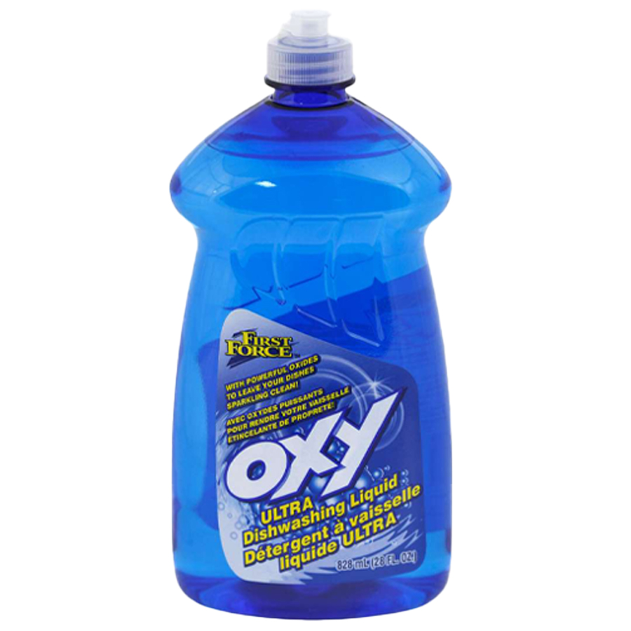 FIRST FORCE ULTRA DISHWASHING LIQUID 28 OZ OXY BLUE