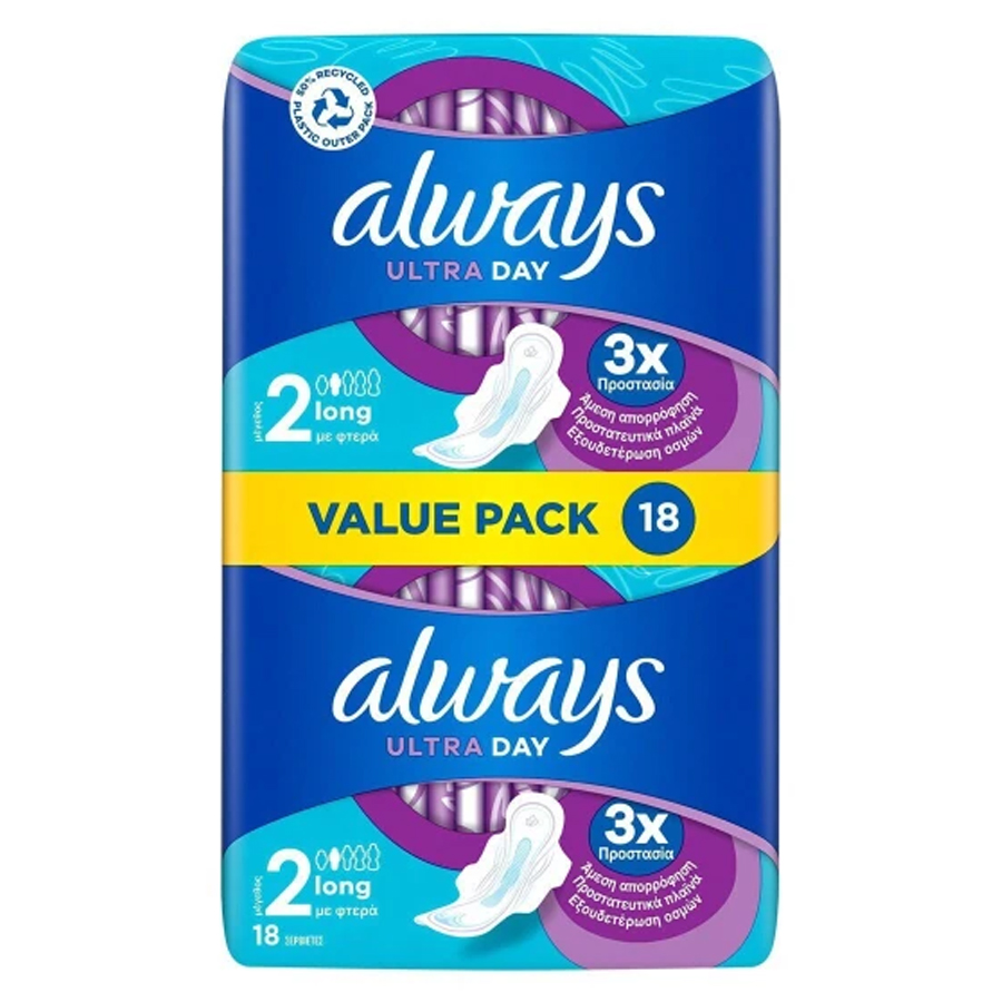 ALWAYS PADS ULTRA 18 CT LONG PLUS VP