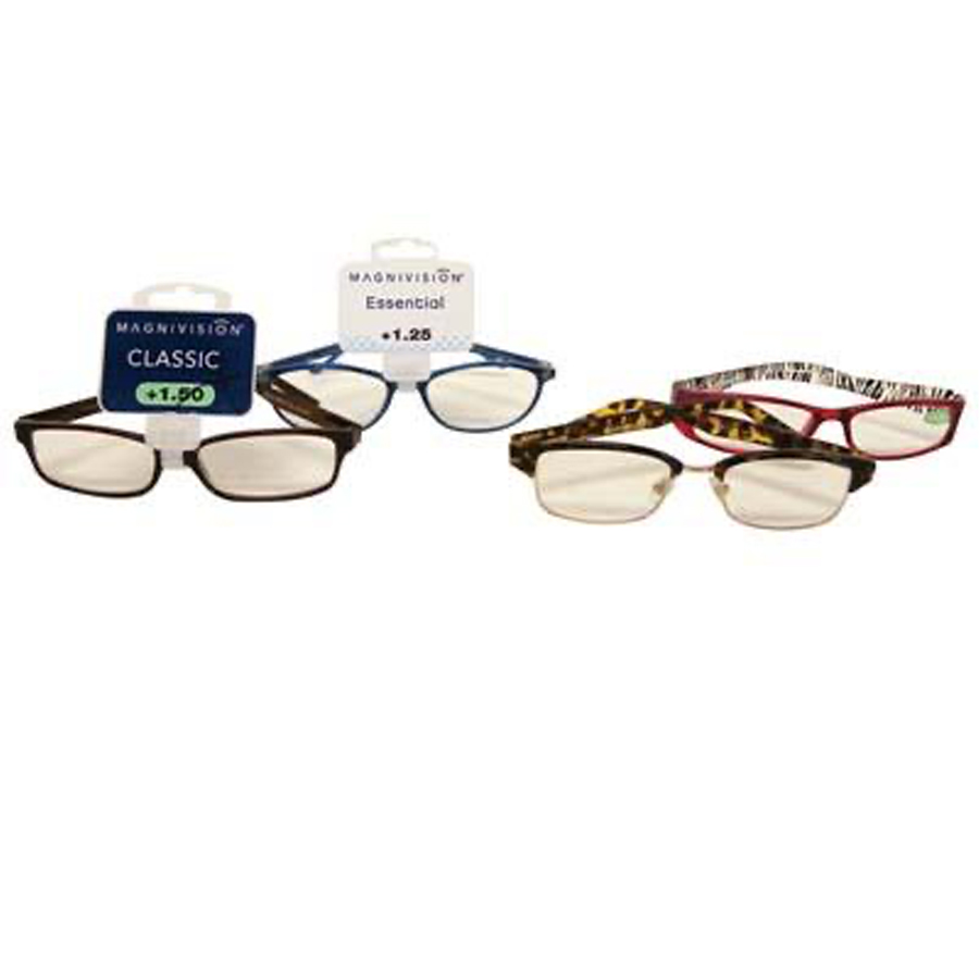 FOSTER GRANT READING GLASSES 1 PK WEAK ASSORTED POWERS & STYLES (0.75-1.5)