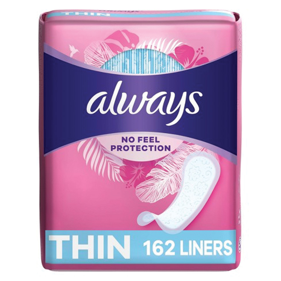 ALWAYS PANTILINER 162 CT THIN REGULAR UNSCENTED