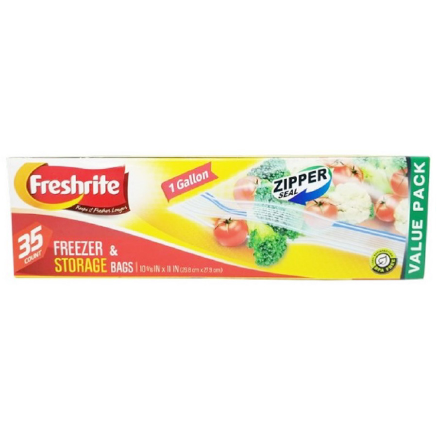 FRESHRITE FREEZER BAG 1 GL 35 CT ZIPPER