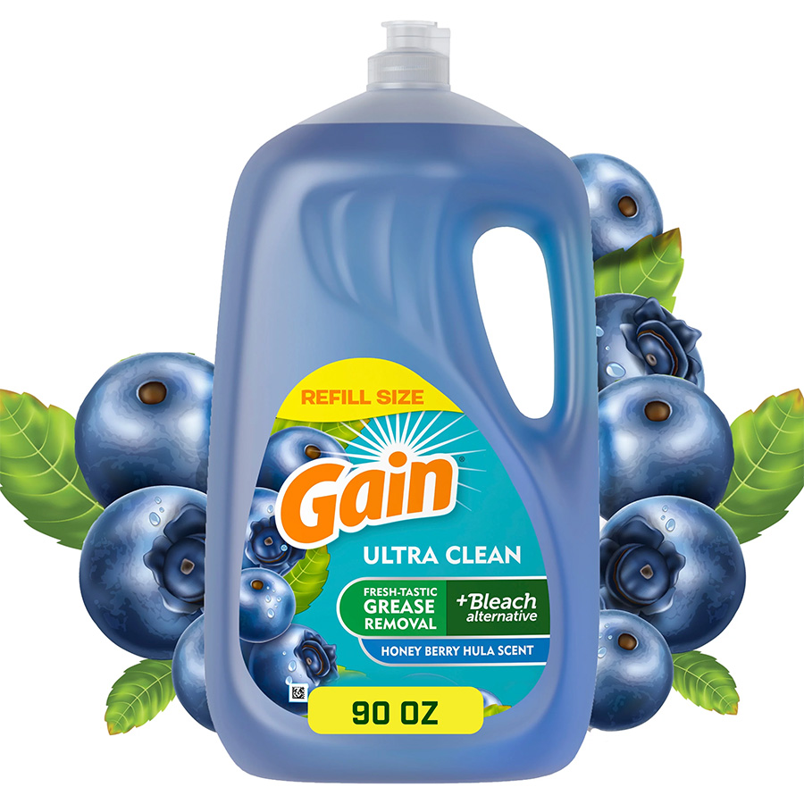 GAIN DISHWASH LIQUID 90 OZ HONEY BERRY HULA