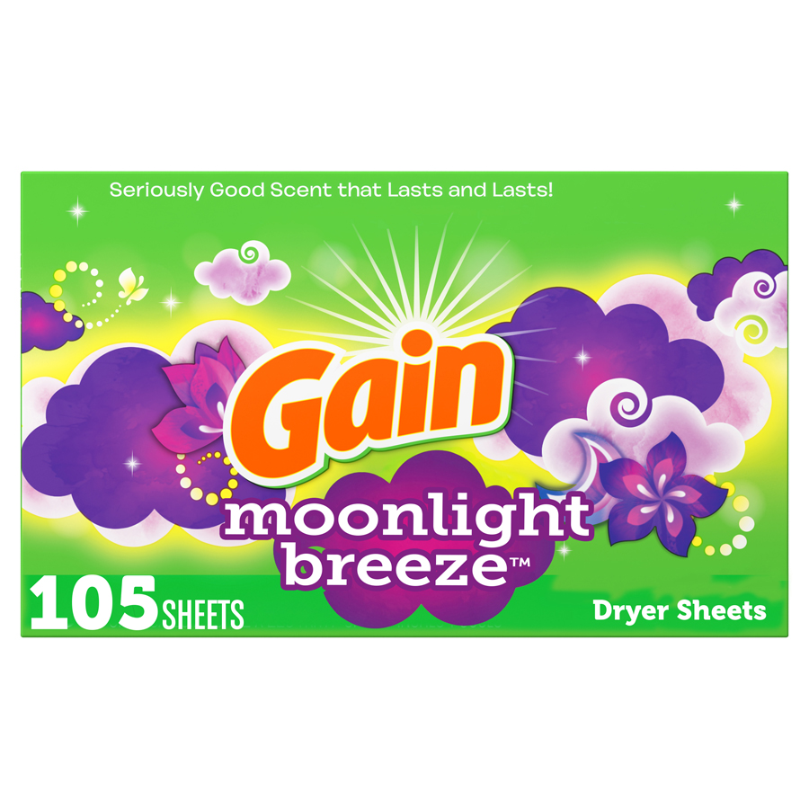 GAIN DRYER SHEETS 105 CT MOONLIGHT BREEZE